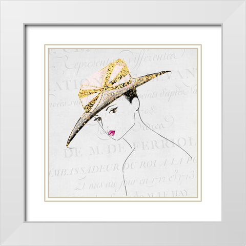 Glam 3 White Modern Wood Framed Art Print with Double Matting by Kimberly, Allen
