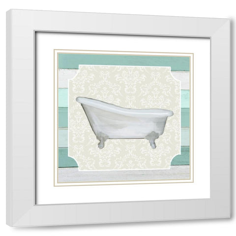 Bubble Bath 2 White Modern Wood Framed Art Print with Double Matting by Kimberly, Allen