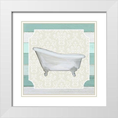 Bubble Bath 2 White Modern Wood Framed Art Print with Double Matting by Kimberly, Allen