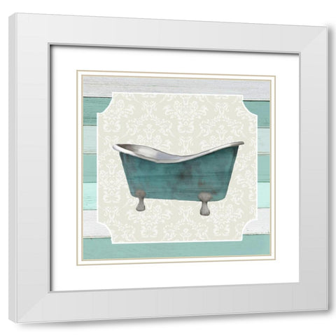 Bubble Bath 3 White Modern Wood Framed Art Print with Double Matting by Kimberly, Allen