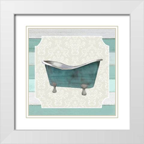 Bubble Bath 3 White Modern Wood Framed Art Print with Double Matting by Kimberly, Allen
