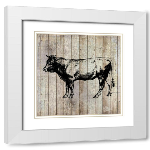 Farm Life 1 White Modern Wood Framed Art Print with Double Matting by Allen, Kimberly