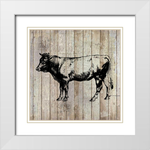 Farm Life 1 White Modern Wood Framed Art Print with Double Matting by Allen, Kimberly