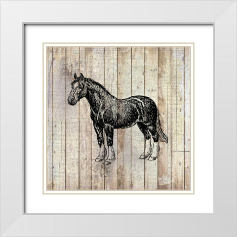 Farm Life 4 White Modern Wood Framed Art Print with Double Matting by Allen, Kimberly