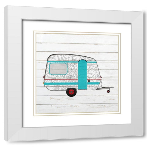 Camper Life 1 White Modern Wood Framed Art Print with Double Matting by Kimberly, Allen