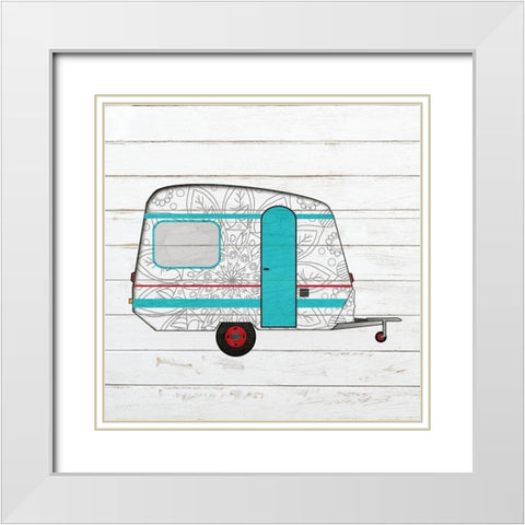 Camper Life 1 White Modern Wood Framed Art Print with Double Matting by Kimberly, Allen