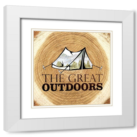Great Outdoors 1 White Modern Wood Framed Art Print with Double Matting by Allen, Kimberly