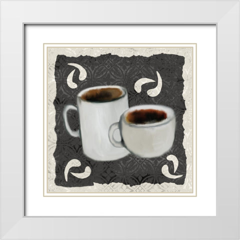 Coffee Life 4 White Modern Wood Framed Art Print with Double Matting by Kimberly, Allen