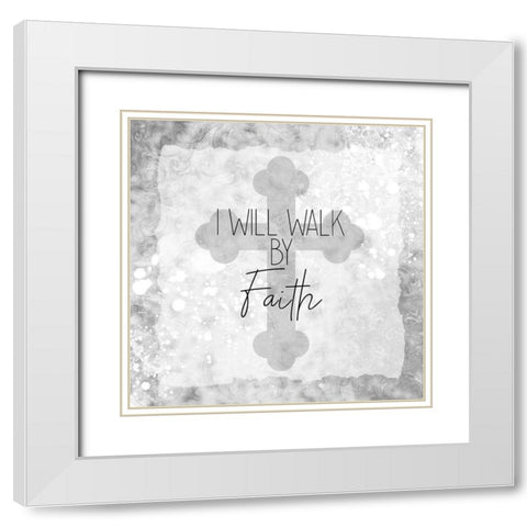 Be Still 2 White Modern Wood Framed Art Print with Double Matting by Kimberly, Allen