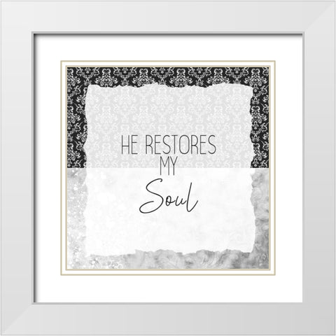 Be Still 3 White Modern Wood Framed Art Print with Double Matting by Kimberly, Allen