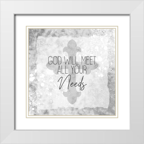Be Still 4 White Modern Wood Framed Art Print with Double Matting by Kimberly, Allen
