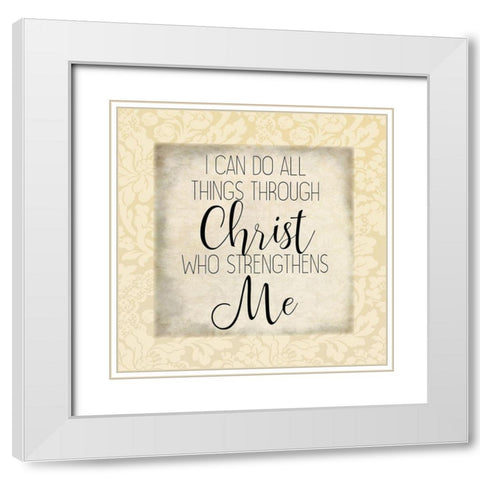 Trust In The Lord 2 White Modern Wood Framed Art Print with Double Matting by Kimberly, Allen