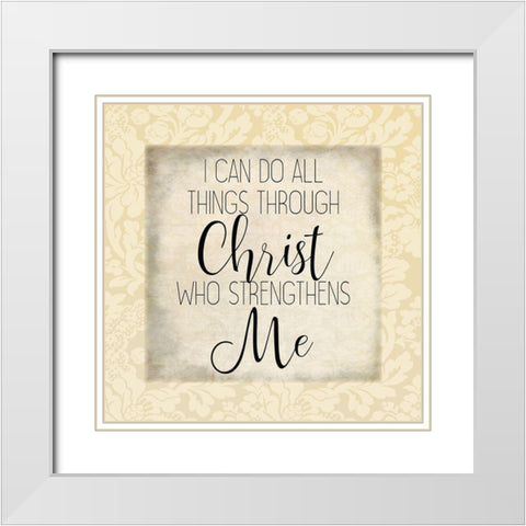 Trust In The Lord 2 White Modern Wood Framed Art Print with Double Matting by Kimberly, Allen