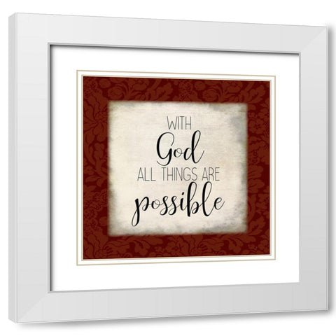Trust In The Lord 3 White Modern Wood Framed Art Print with Double Matting by Kimberly, Allen