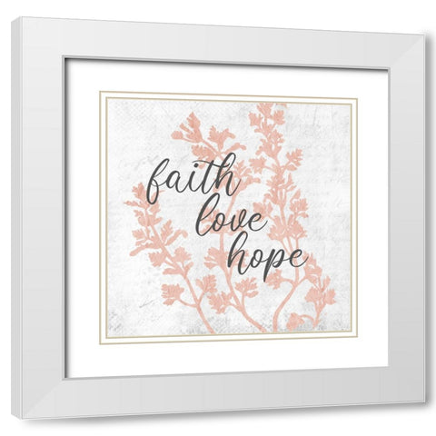 Branches 2 Blessed White Modern Wood Framed Art Print with Double Matting by Allen, Kimberly