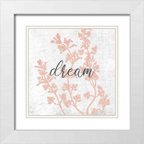 Branches 4 Blessed White Modern Wood Framed Art Print with Double Matting by Allen, Kimberly