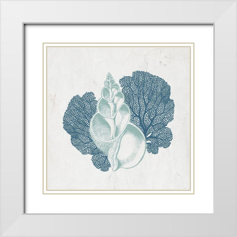Sea Blues 2 White Modern Wood Framed Art Print with Double Matting by Kimberly, Allen