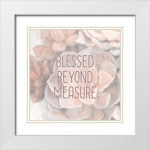 Succulents 2 White Modern Wood Framed Art Print with Double Matting by Kimberly, Allen