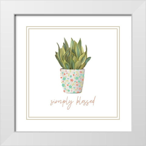 Greens 2 White Modern Wood Framed Art Print with Double Matting by Kimberly, Allen