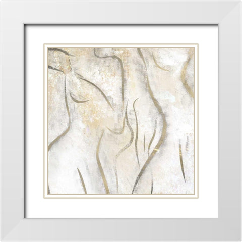 Silhouette White Modern Wood Framed Art Print with Double Matting by Allen, Kimberly