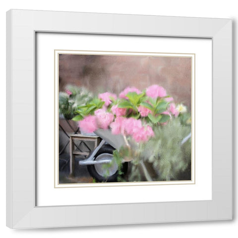 In The Garden White Modern Wood Framed Art Print with Double Matting by Kimberly, Allen