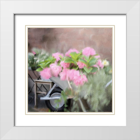 In The Garden White Modern Wood Framed Art Print with Double Matting by Kimberly, Allen