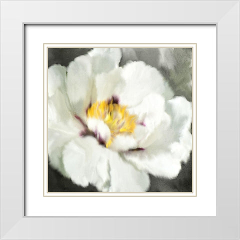 Love Blooms White Modern Wood Framed Art Print with Double Matting by Kimberly, Allen