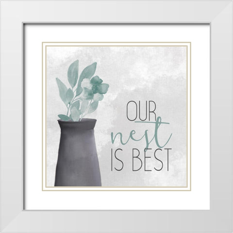 Our Nest White Modern Wood Framed Art Print with Double Matting by Kimberly, Allen