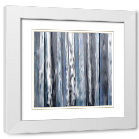 Forest of Blue White Modern Wood Framed Art Print with Double Matting by Kimberly, Allen