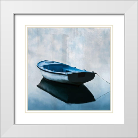 On The Water White Modern Wood Framed Art Print with Double Matting by Kimberly, Allen