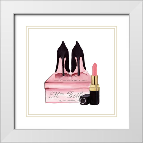 From Paris 4 White Modern Wood Framed Art Print with Double Matting by Kimberly, Allen