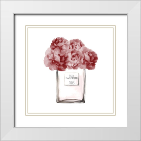 From Paris 1 in Red White Modern Wood Framed Art Print with Double Matting by Kimberly, Allen