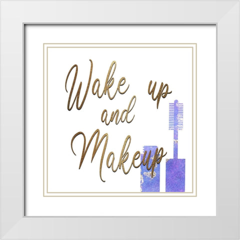 Wake Up White Modern Wood Framed Art Print with Double Matting by Kimberly, Allen