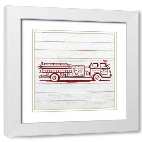 Little One 1 White Modern Wood Framed Art Print with Double Matting by Kimberly, Allen