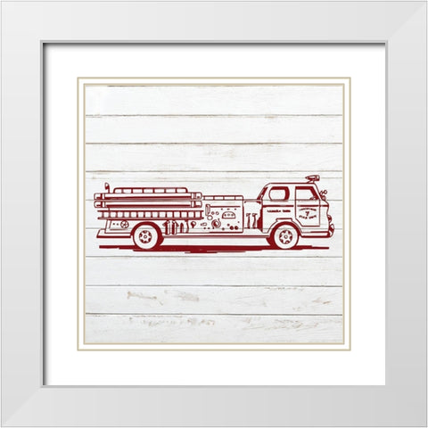 Little One 1 White Modern Wood Framed Art Print with Double Matting by Kimberly, Allen