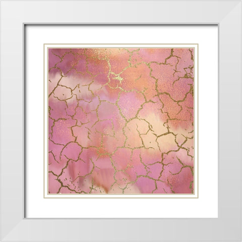 Pink Crush White Modern Wood Framed Art Print with Double Matting by Kimberly, Allen