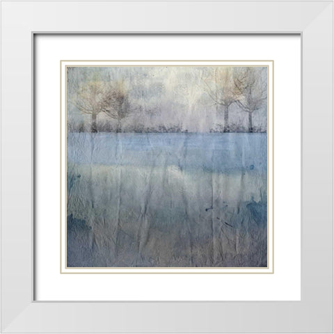 Evening White Modern Wood Framed Art Print with Double Matting by Allen, Kimberly