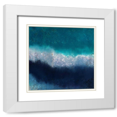 Ocean Wave White Modern Wood Framed Art Print with Double Matting by Kimberly, Allen
