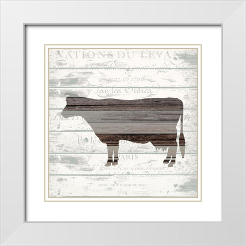Farm Life 2 White Modern Wood Framed Art Print with Double Matting by Kimberly, Allen