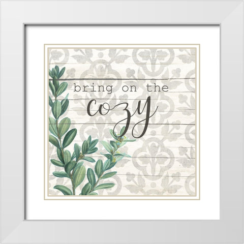 Farm House Charm 1 White Modern Wood Framed Art Print with Double Matting by Kimberly, Allen