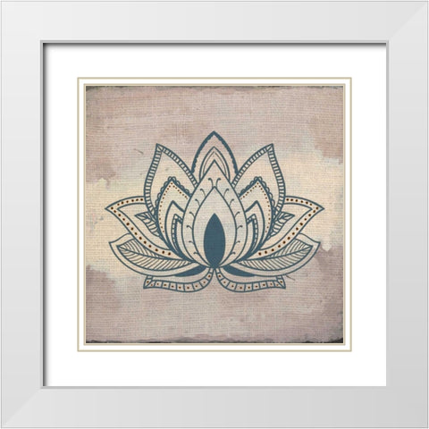 Lovely Henna 2 White Modern Wood Framed Art Print with Double Matting by Allen, Kimberly