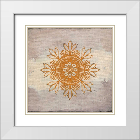 Lovely Henna 3 White Modern Wood Framed Art Print with Double Matting by Allen, Kimberly