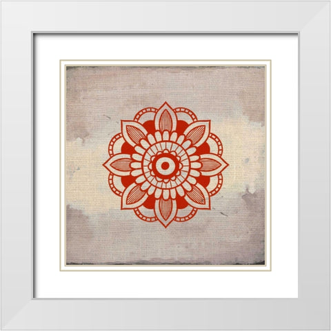 Lovely Henna 4 White Modern Wood Framed Art Print with Double Matting by Allen, Kimberly