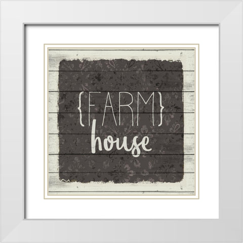 Farm Life 2 White Modern Wood Framed Art Print with Double Matting by Kimberly, Allen
