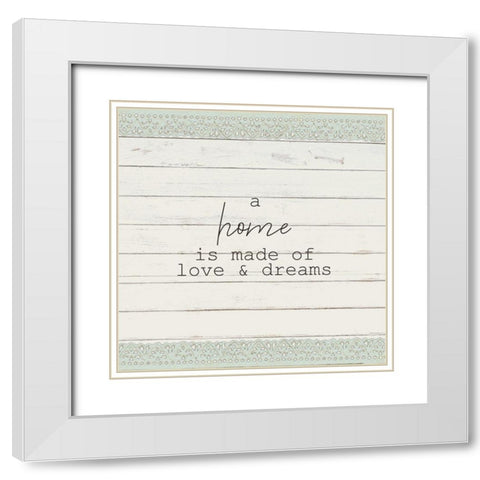 House and Home 2 White Modern Wood Framed Art Print with Double Matting by Kimberly, Allen