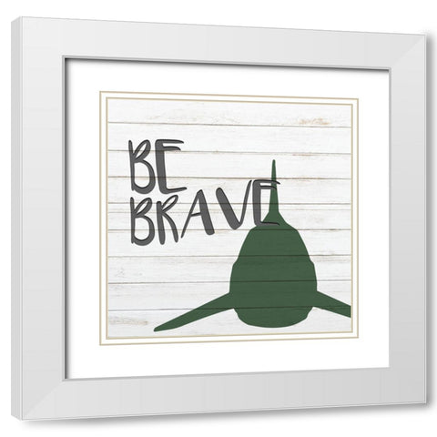 Tame and Swim 3 White Modern Wood Framed Art Print with Double Matting by Kimberly, Allen