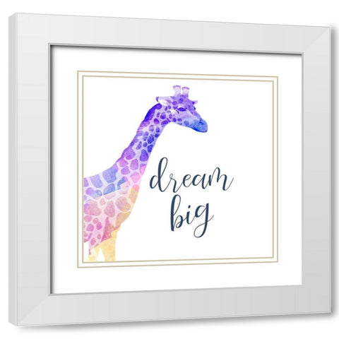 Little One 1 White Modern Wood Framed Art Print with Double Matting by Kimberly, Allen