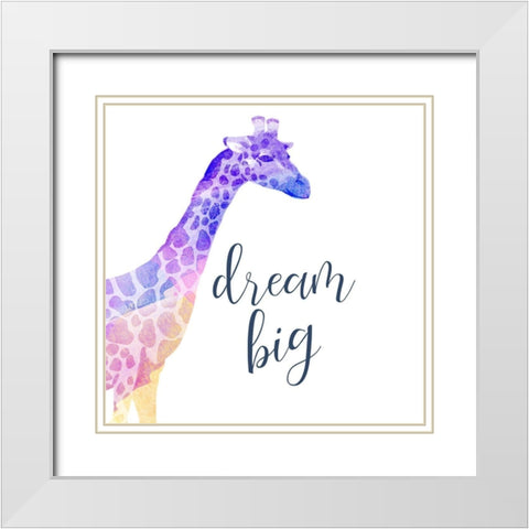 Little One 1 White Modern Wood Framed Art Print with Double Matting by Kimberly, Allen