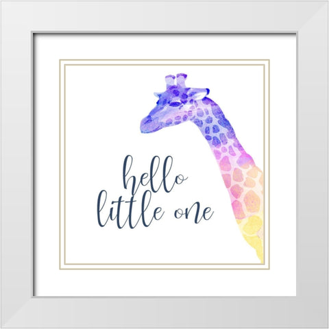 Little One 3 White Modern Wood Framed Art Print with Double Matting by Kimberly, Allen