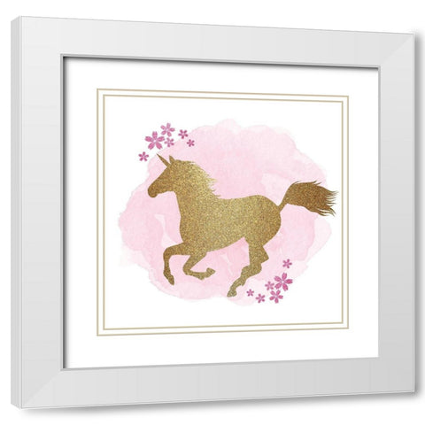 Be a Unicorn C White Modern Wood Framed Art Print with Double Matting by Kimberly, Allen